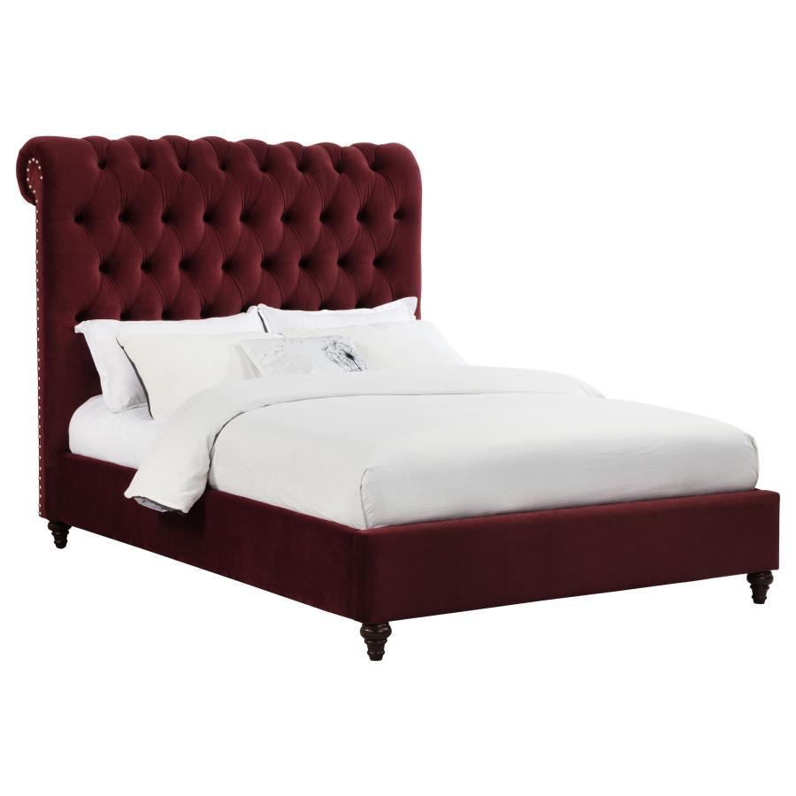 Devon - Upholstered Panel Bed CoasterEssence