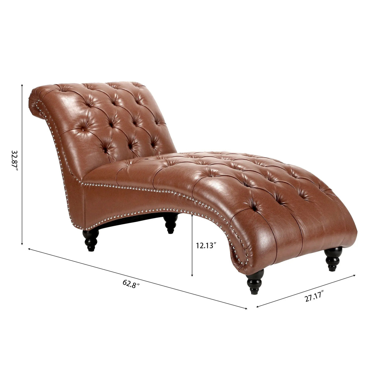 Tufted Armless Chaise Lounge Home Essentials