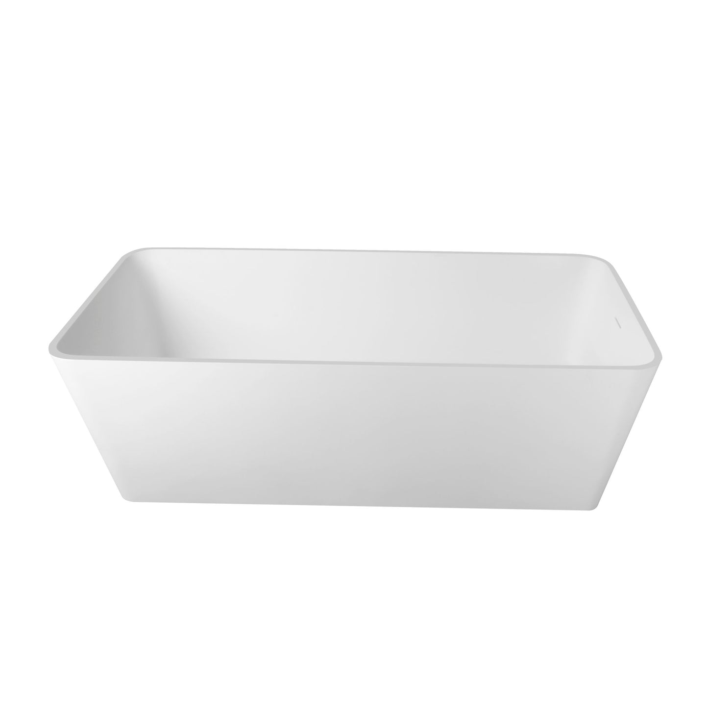 Freestandingn And Solid Surface, Soaking Bathtub For Bathroom - Matte White Daily Nest