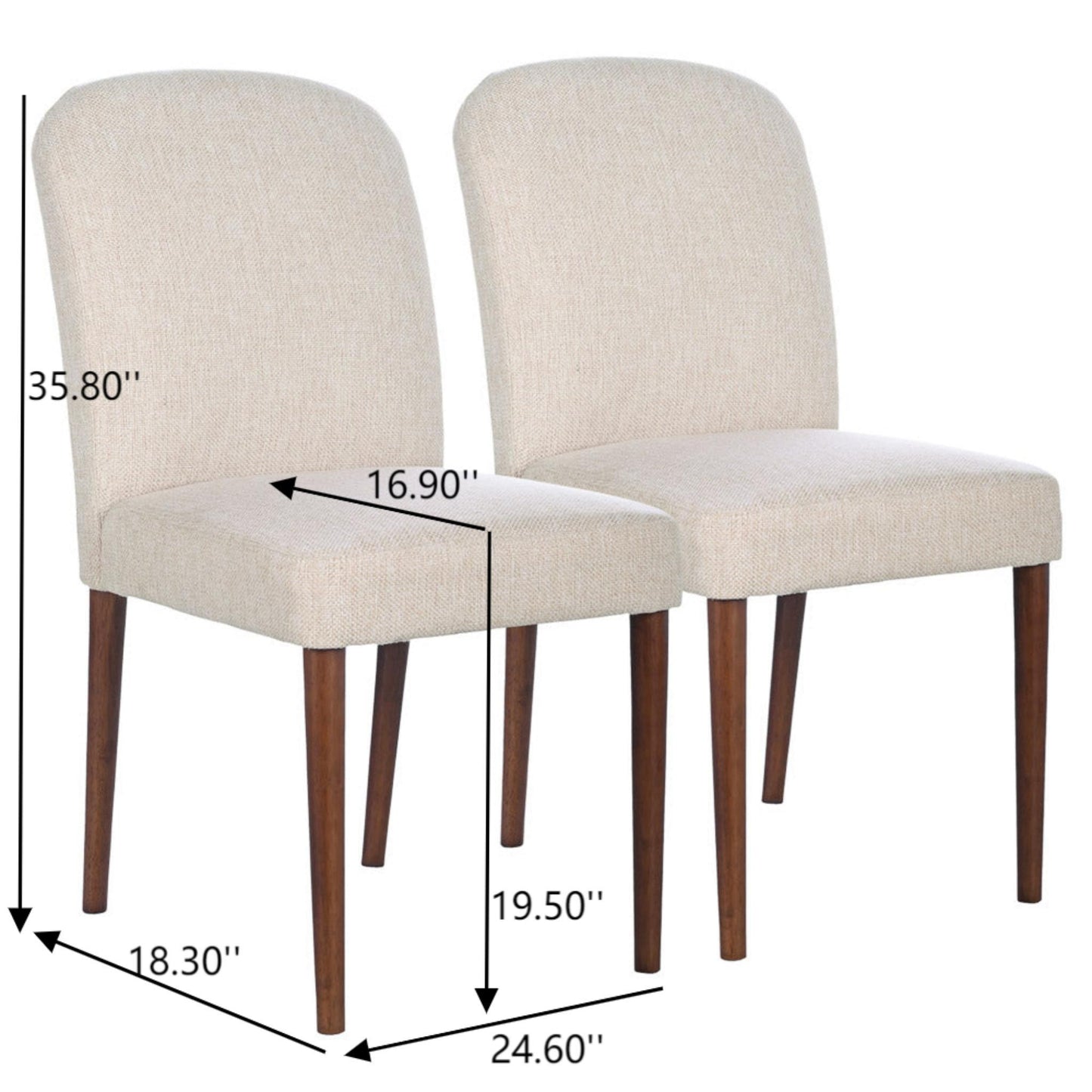 Capri - Dining Chair (Set of 2) - Beige Ashcroft Furniture