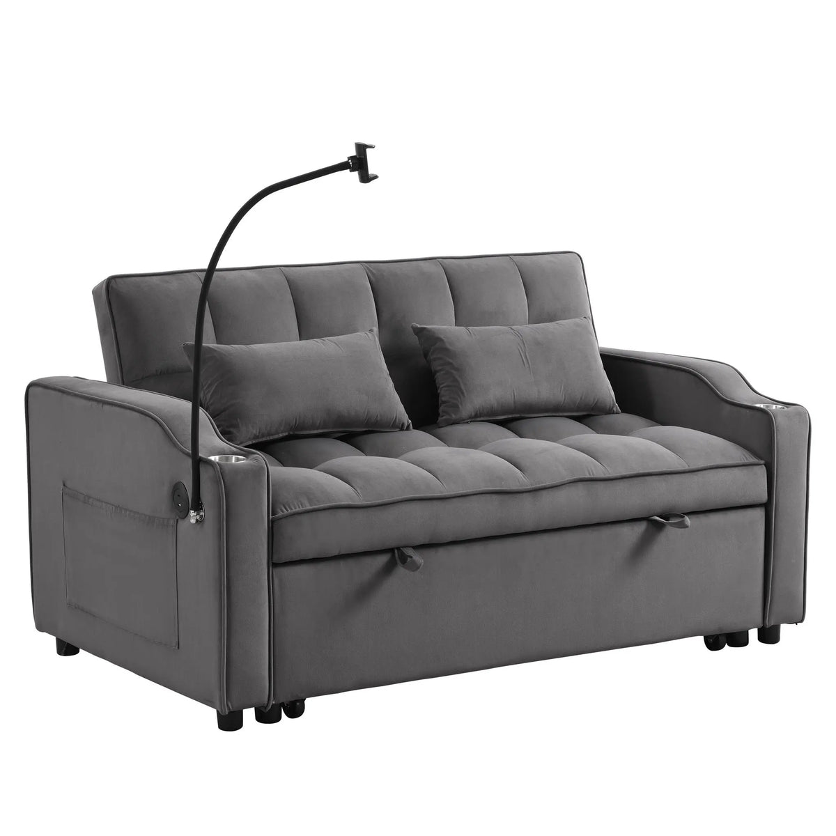 Sofa Bed With Trundle For Small Rooms - Dark Gray Home Essentials