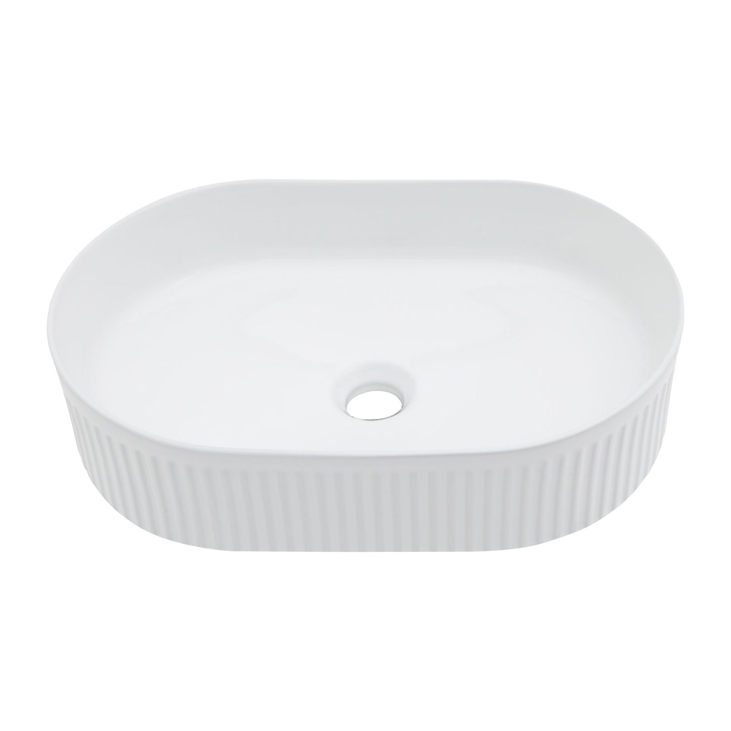Vessel Oval Bathroom Sink - White Daily Nest
