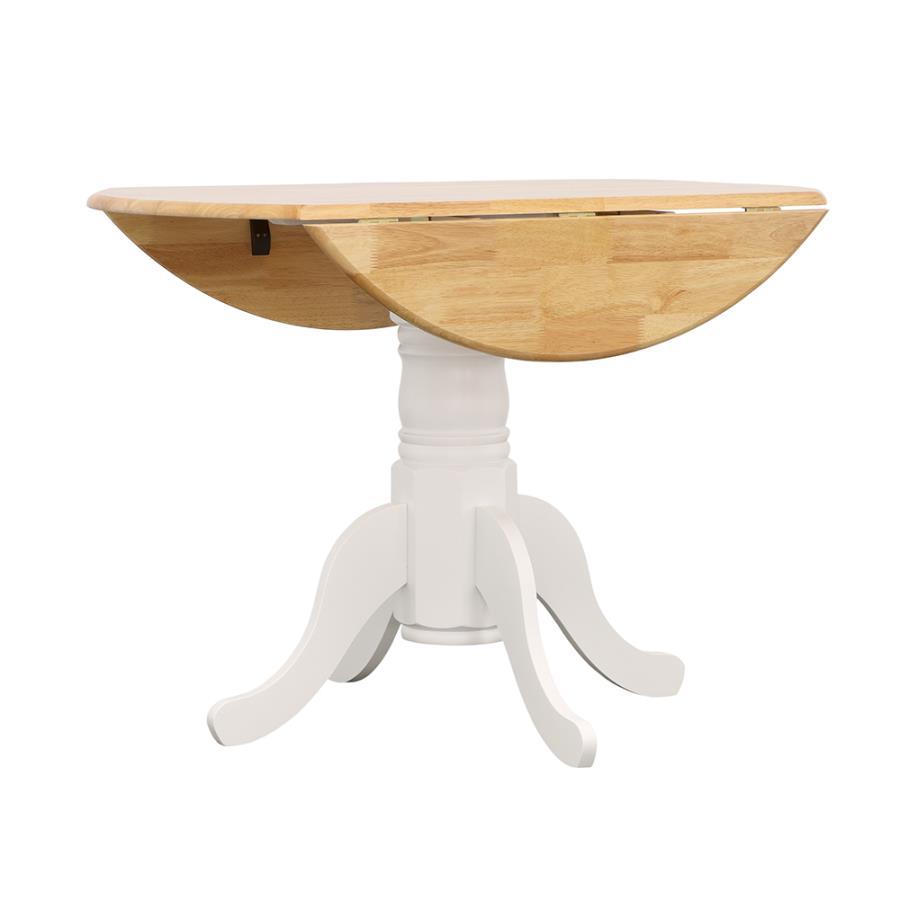 Allison - Round Drop Leaf Extension Dining Table - White CoasterEveryday