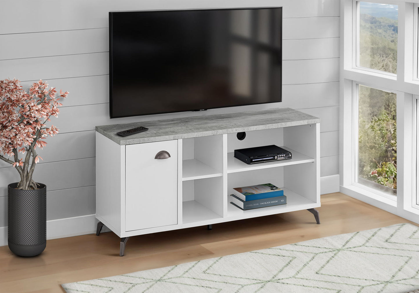 TV Stand, Console, Media Entertainment Center, Storage Cabinet, Contemporary & Modern 8th Street