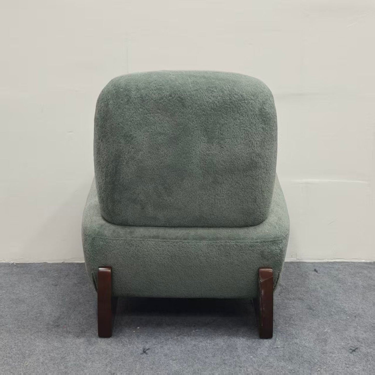 Curved Base Lazy Lounge Accent Chair - Blue / Brown Home Essentials