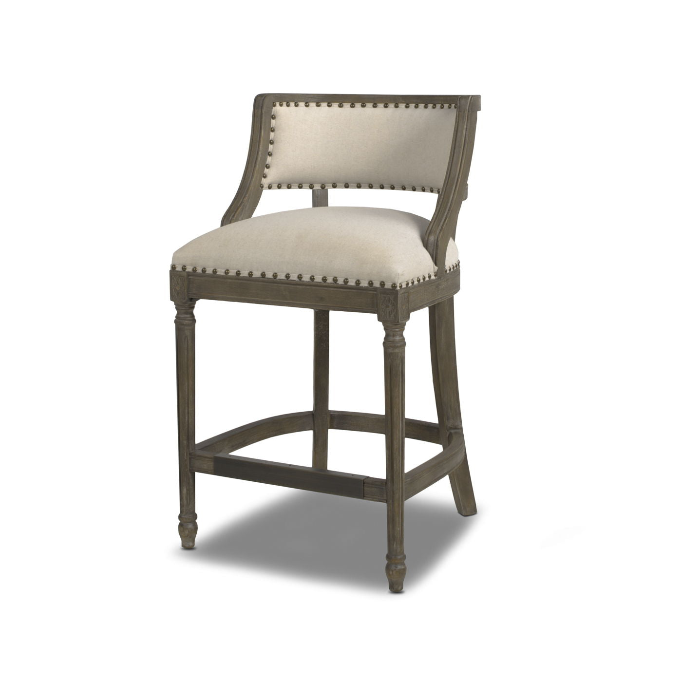 Paris - Farmhouse Counter Height Bar Stool With Backrest Jennifer Taylor Home