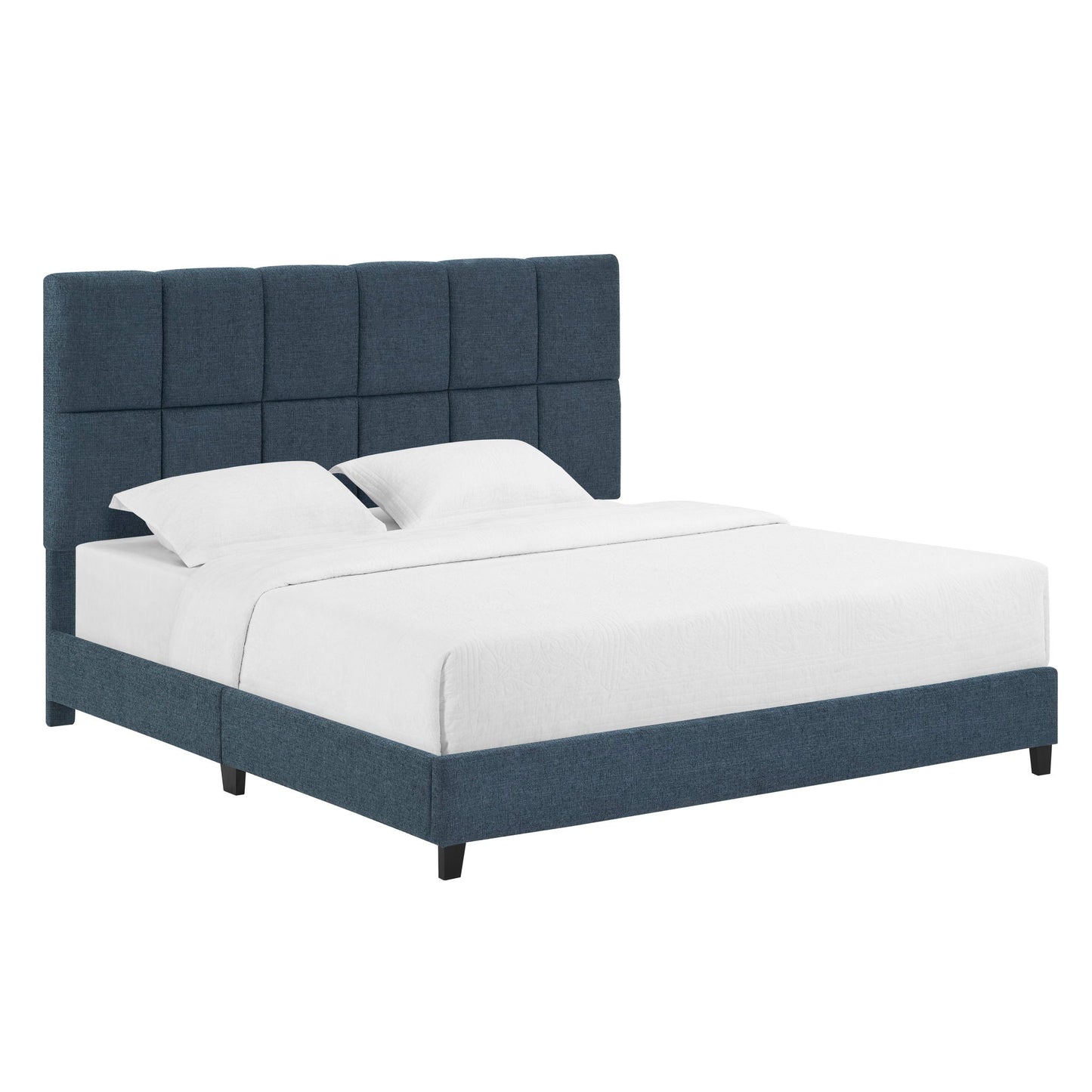 Squares Upholstered Platform Bed Legends