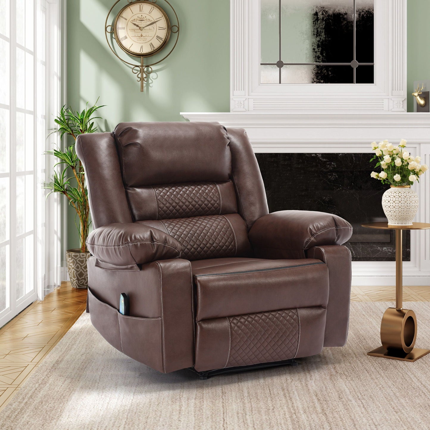 Breathable Leather Massage Recliner Manual Chair Home Essentials