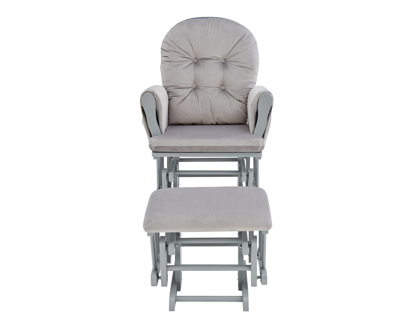 Mason - Glider And Ottoman Gray Wood Suite Bebe