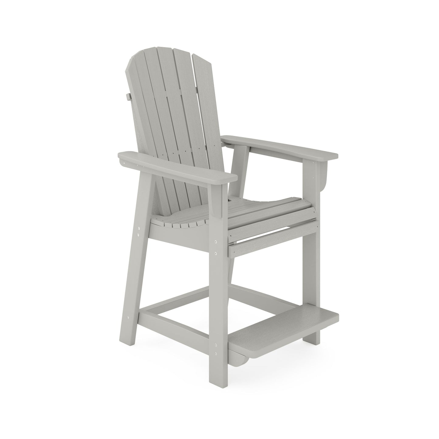 Adirondack Style Counter Chair Stylish HDPE Poly Lumber For Dining, Patio, And Garden Comfort Home Essentials