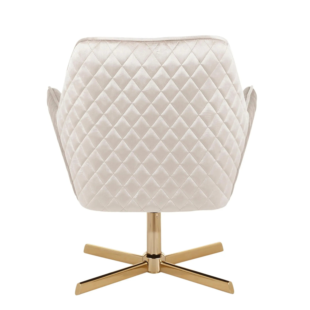 Diana - Contemporary Lounge Chair - Gold / Cream Lumi Source