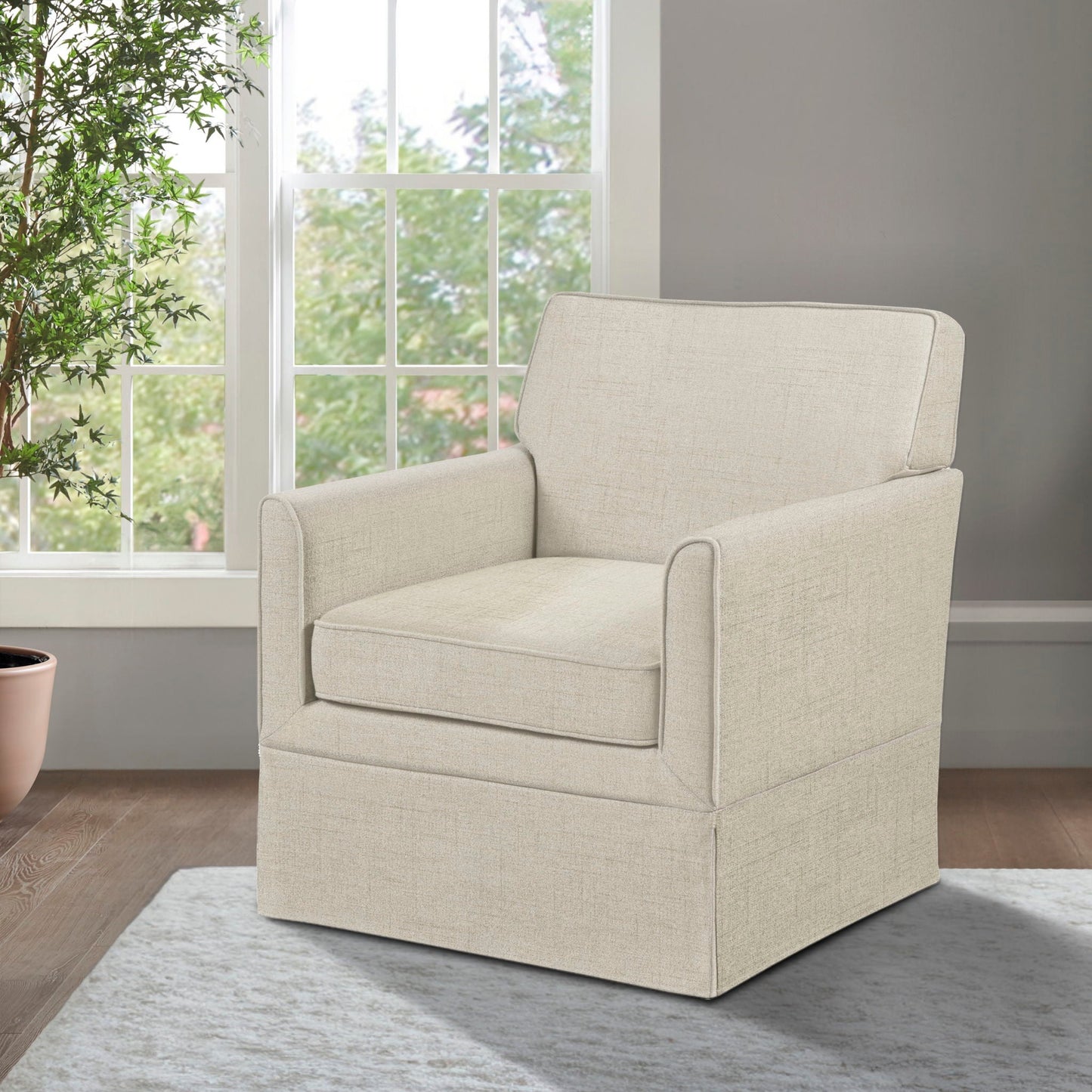 Paula - Slipcover Accent Armchair - Cream 510 Design