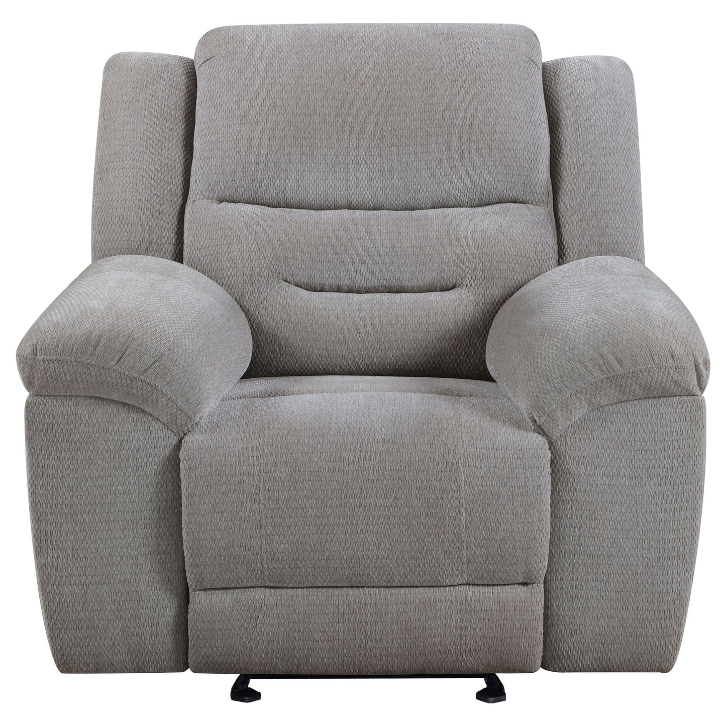 Sebring - Upholstered Glider Recliner Chair With Manual Recline And Smooth Gliding Motion - Gray Furniture Max