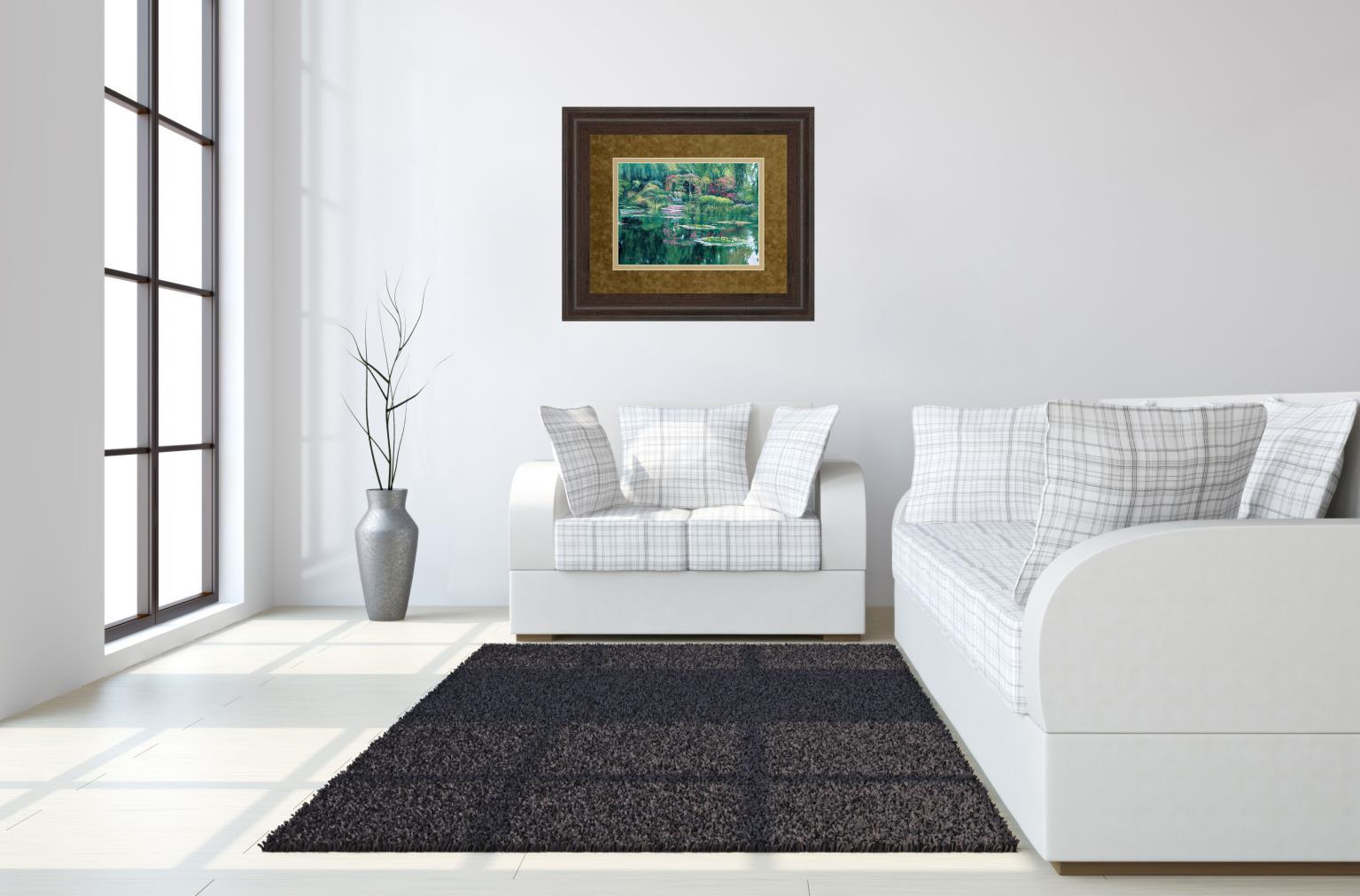 Swamp Scene - Framed Print Wall Art - Green Classy Art