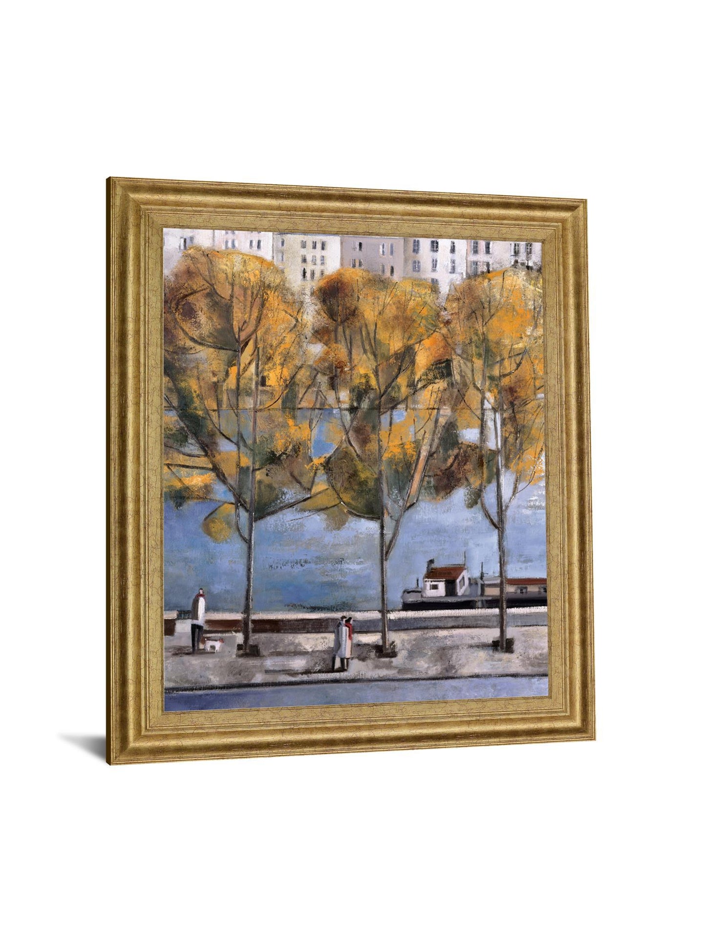 Golden River Promenade - 28" x 34" Framed Wall Art Classy Art