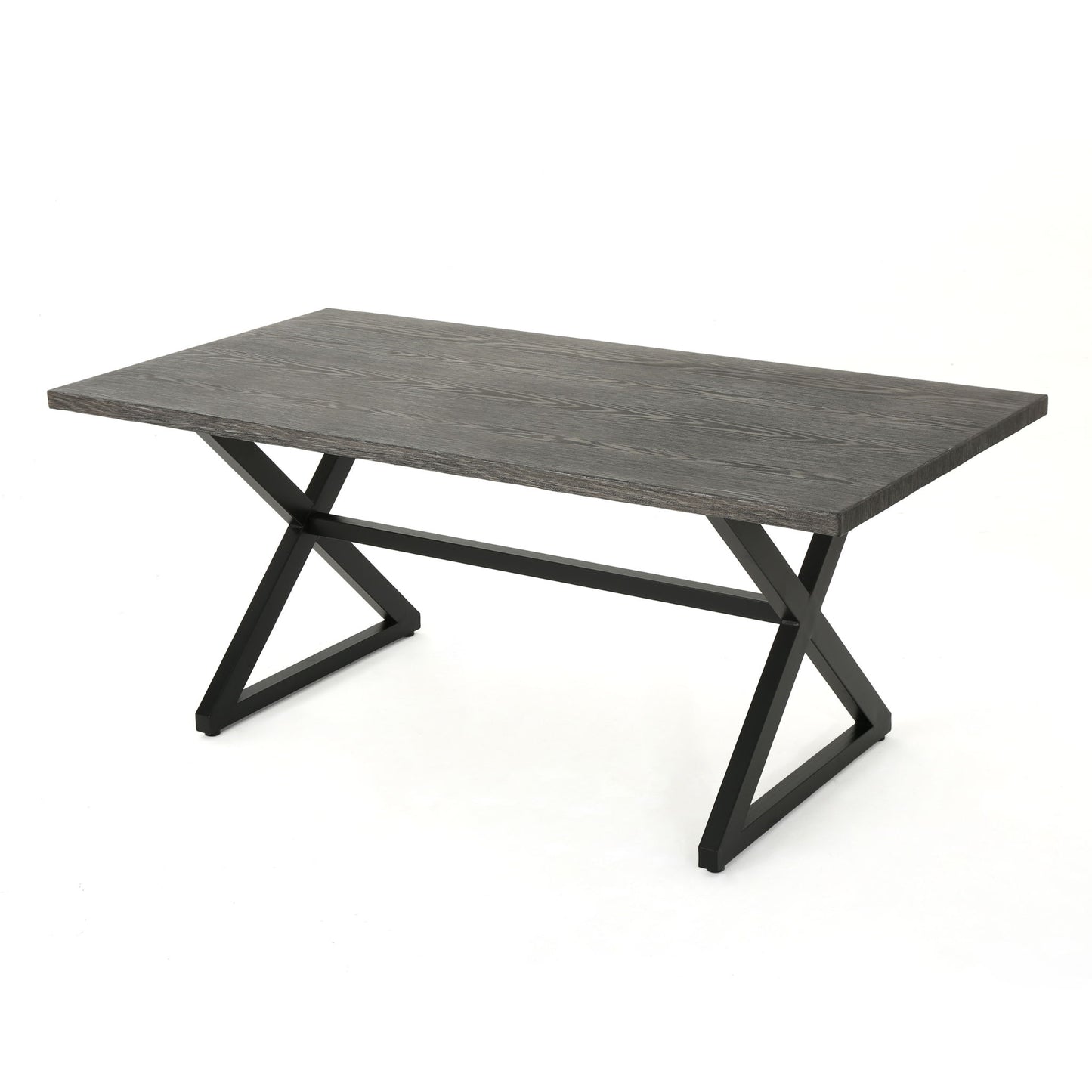 Rolando - Outdoor Aluminum Dining Table With Steel Frame Noble House