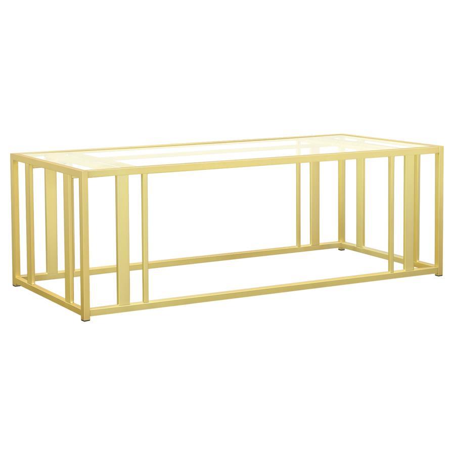 Adri - Rectangular Glass Top Coffee Table Coaster Fine Furniture