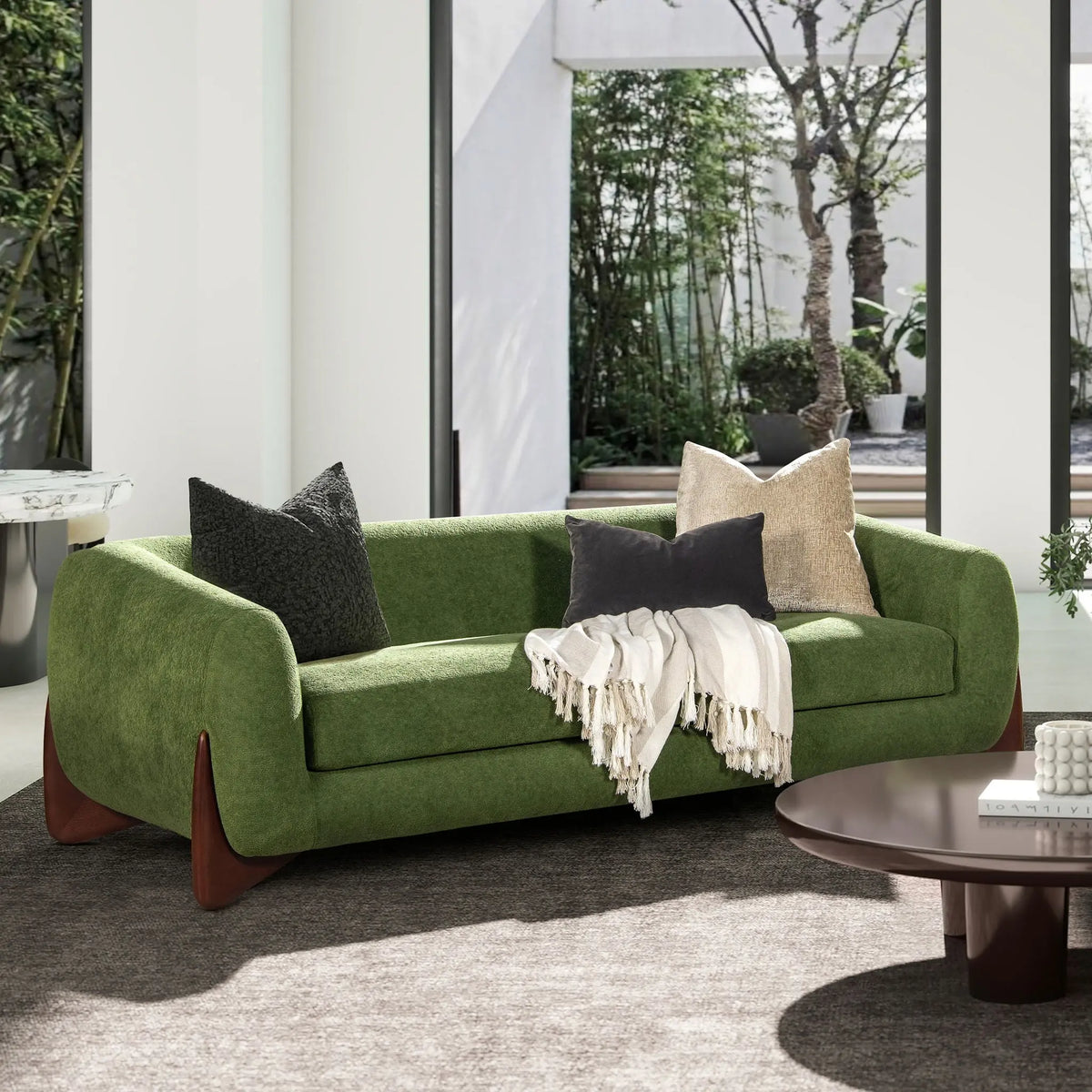 Alpine - Luxurious Upholstery Sherpa Sofa Jennifer Taylor Home