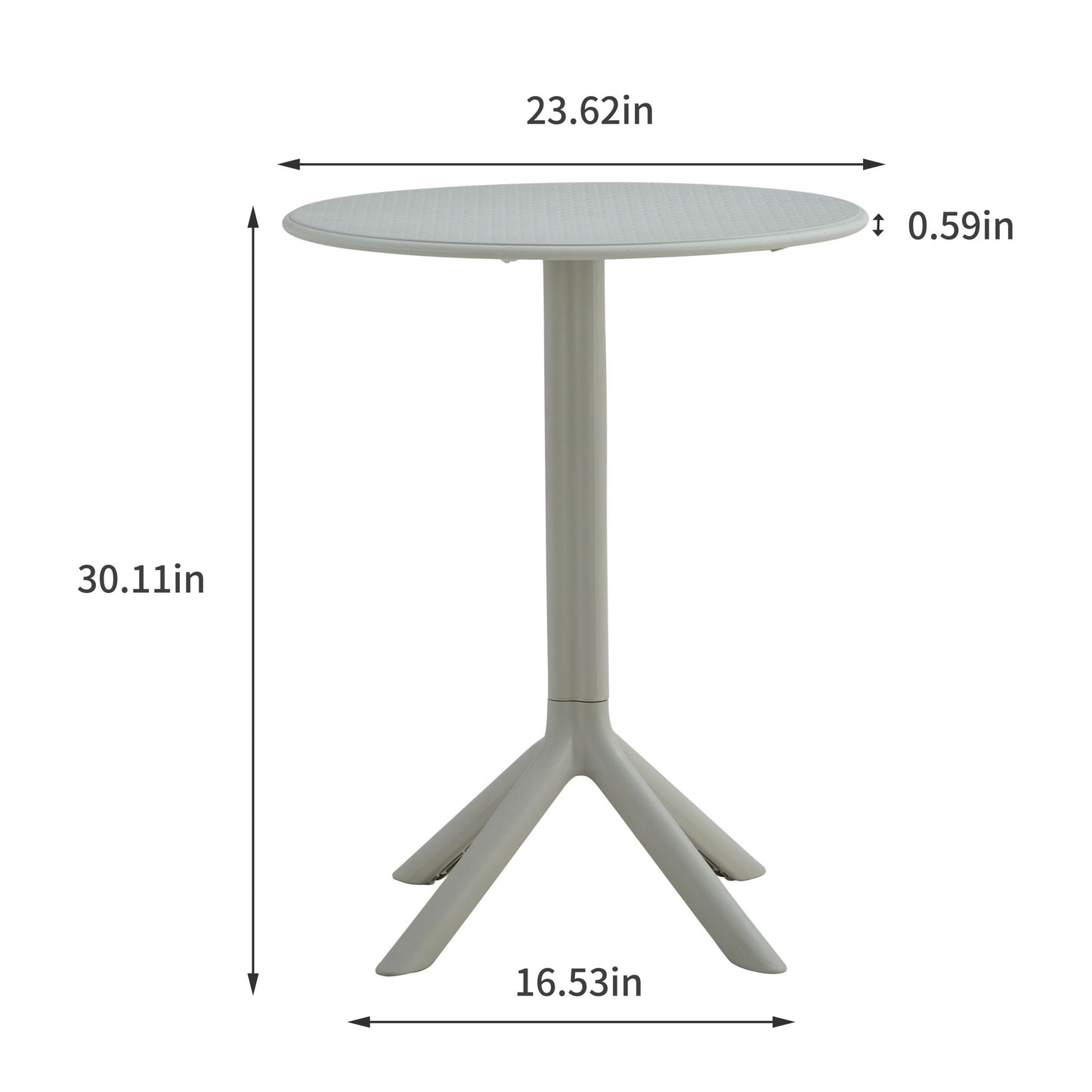 3 Piece Plastic Arm Chair Bistro Grs Premium Ocean Plastic Home Essentials
