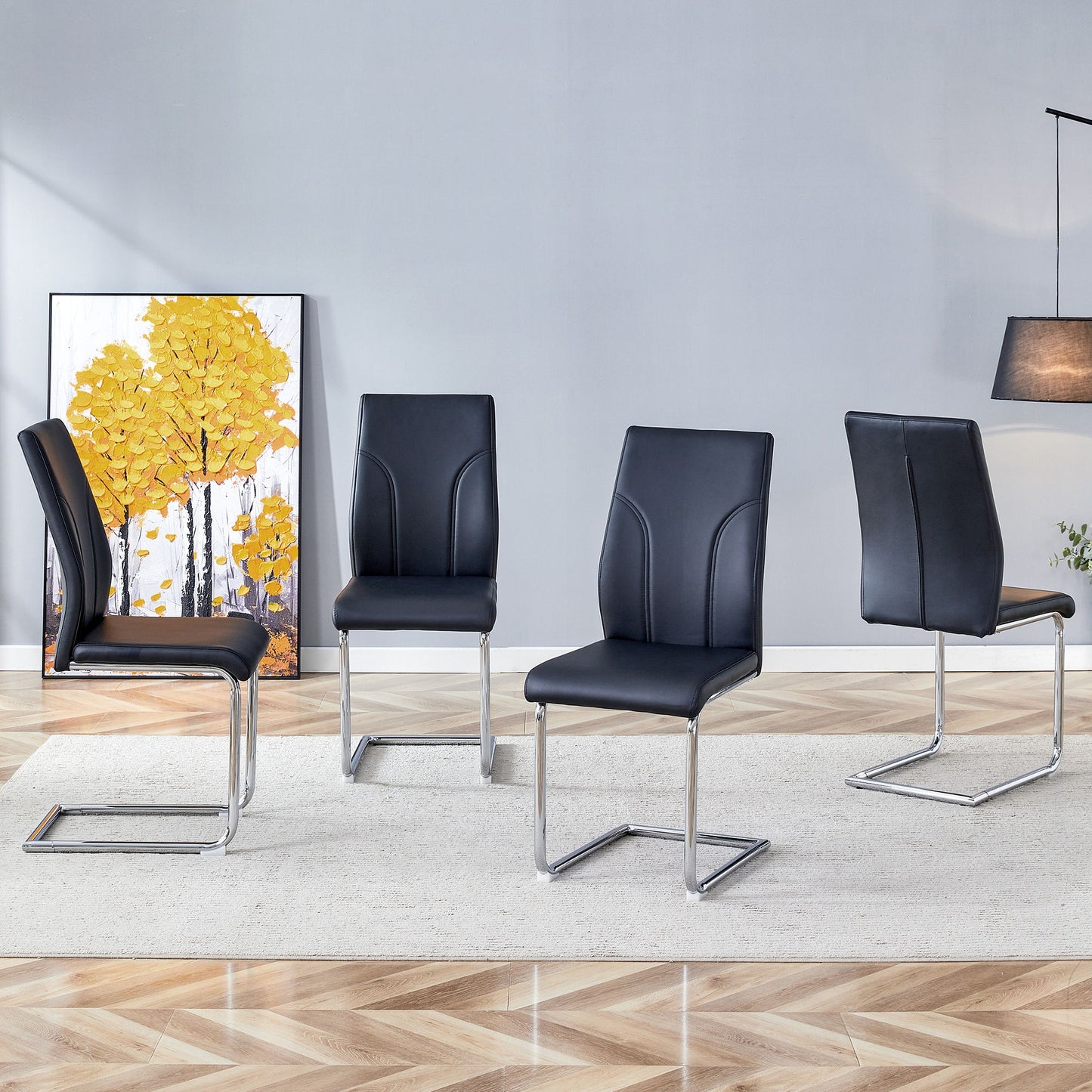 Modern Dining Chairs With High Backrest And Sturdy Legs Home Essentials