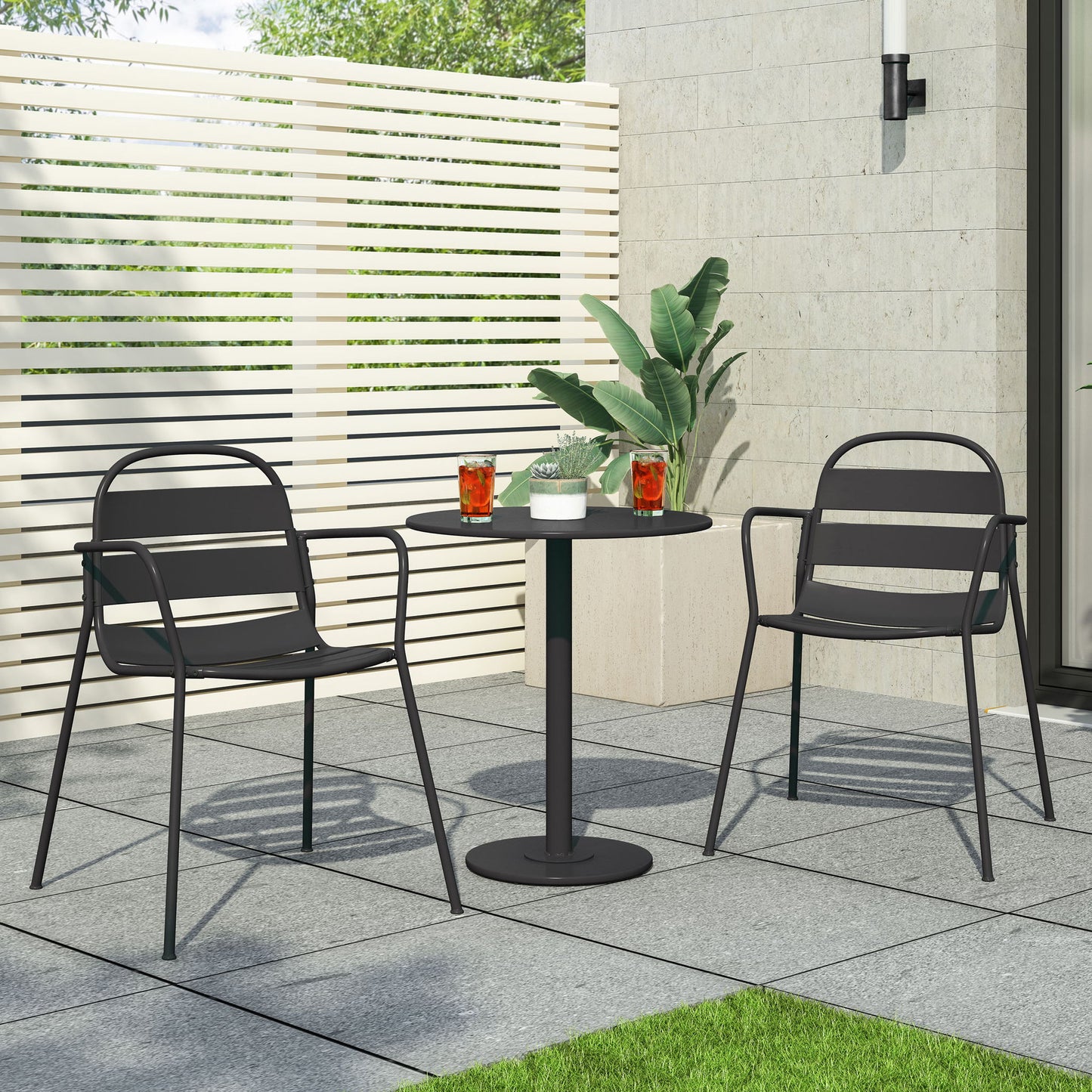 Terra Nova - Bistro Set - Matte Black Noble House