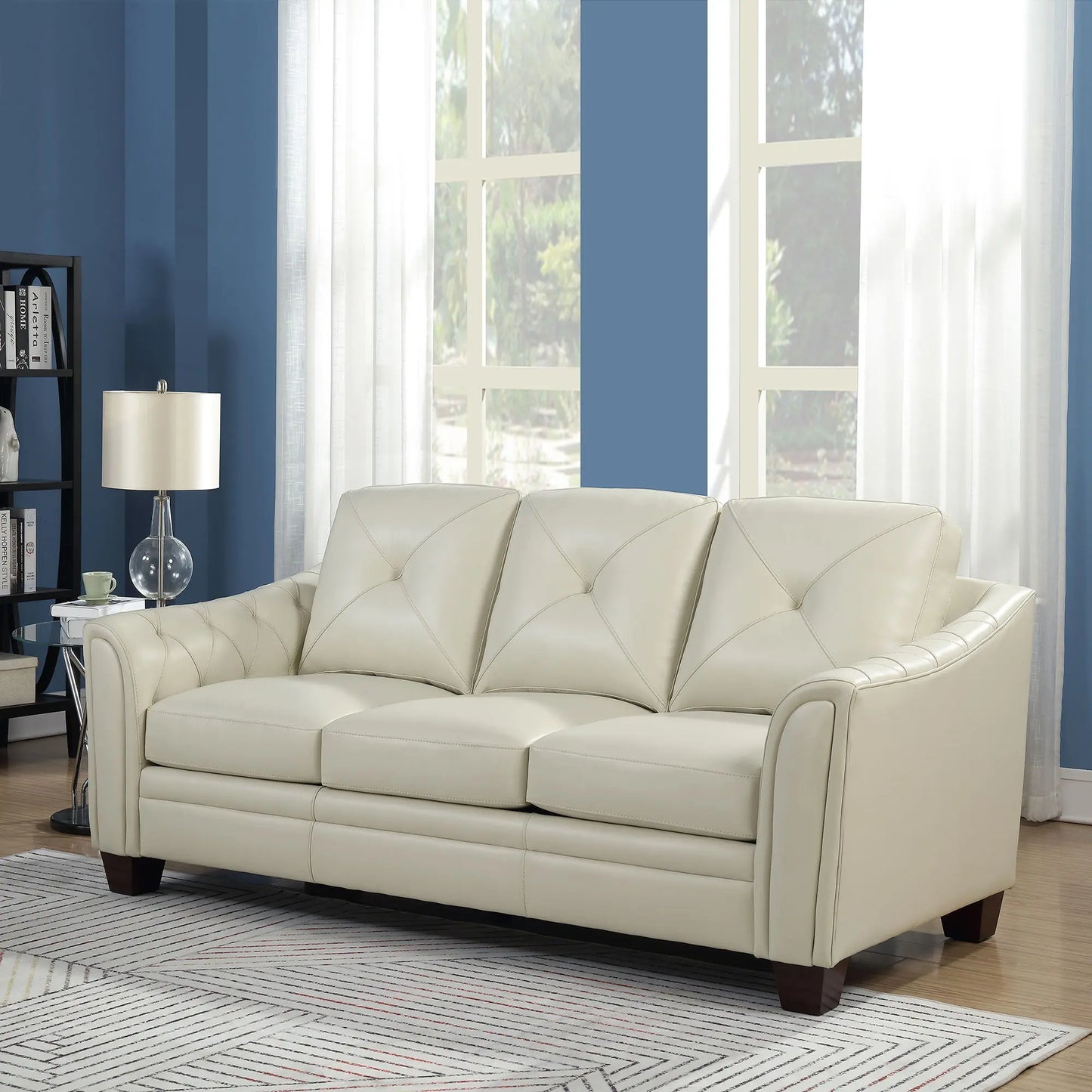 Modern Tufted Leather Sofa Nicelink