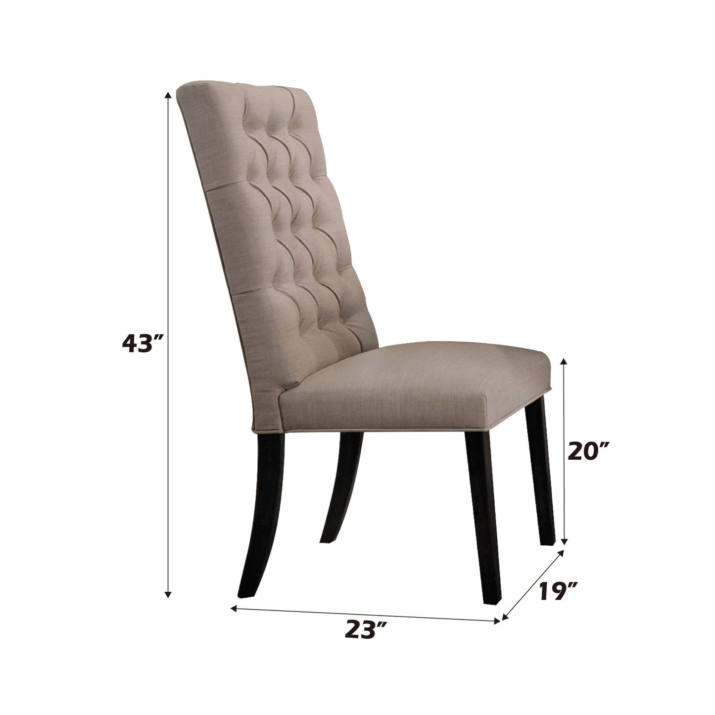 Morland - Vintage Side Chair (Set of 2) - Black / Tan Acme