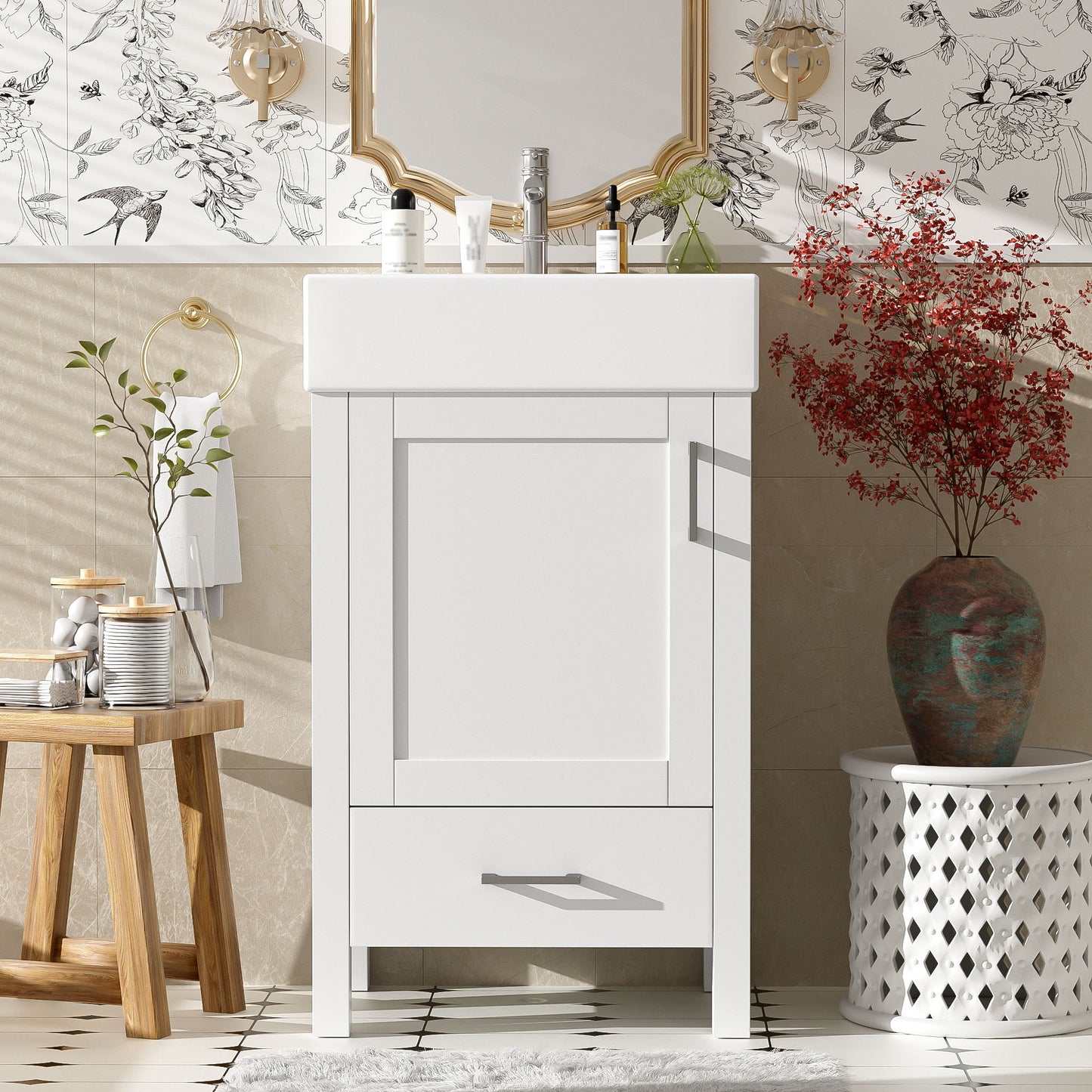 Bathroom Vanity With Sink, Frame And Drawer Hearth and Haven