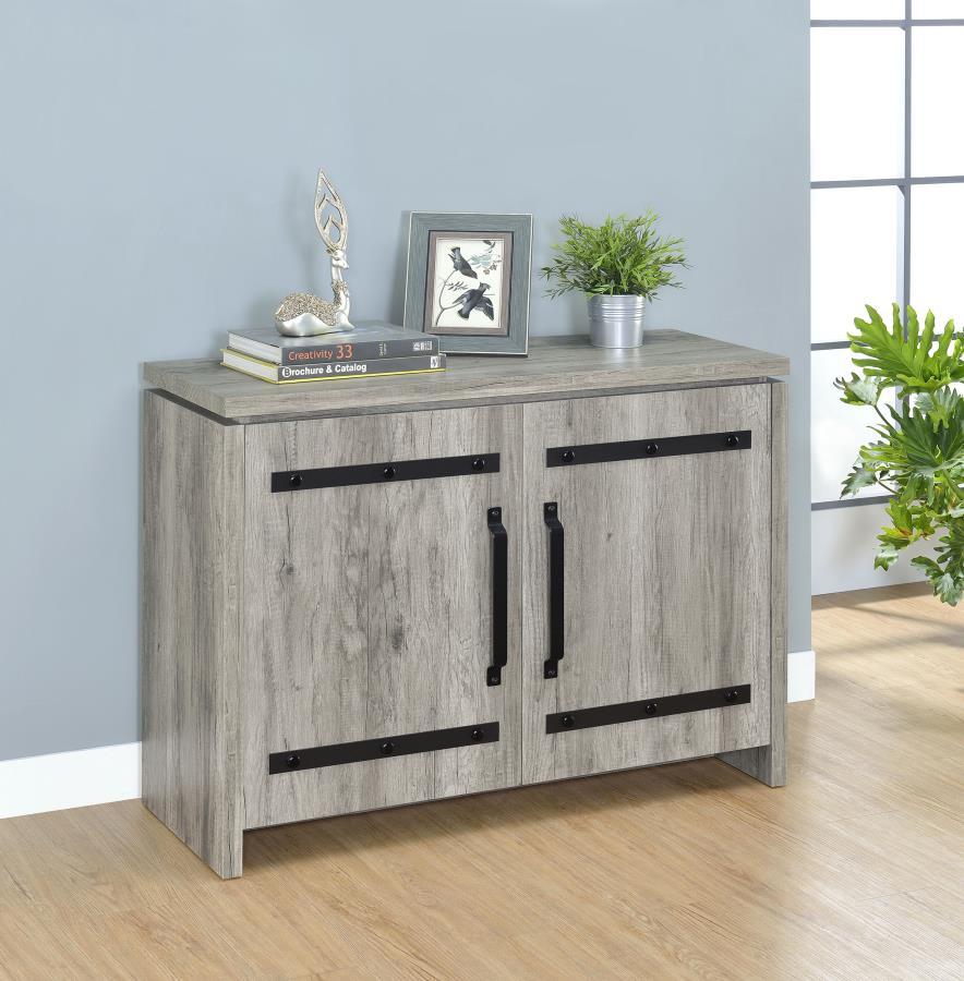 Enoch - 2 Door Engineered Wood Accent Cabinet - Gray Driftwood CoasterEveryday