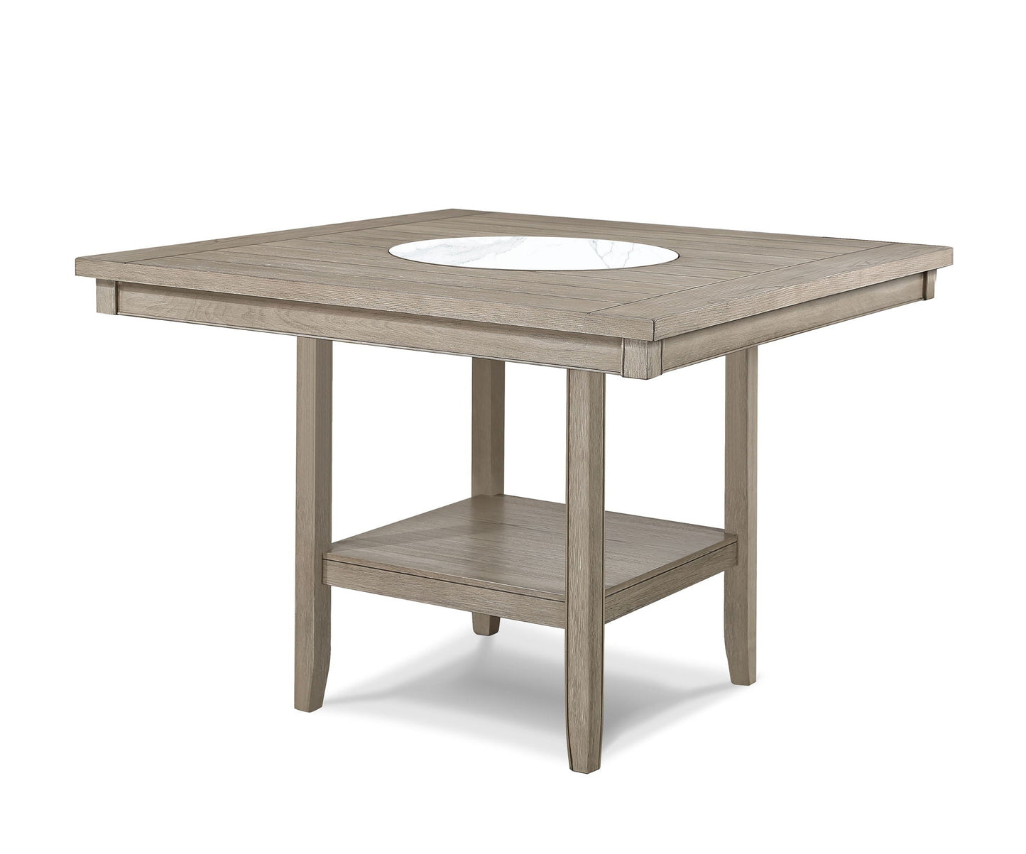 Fulton - Counter Table - White Oak With Marble Crown Mark