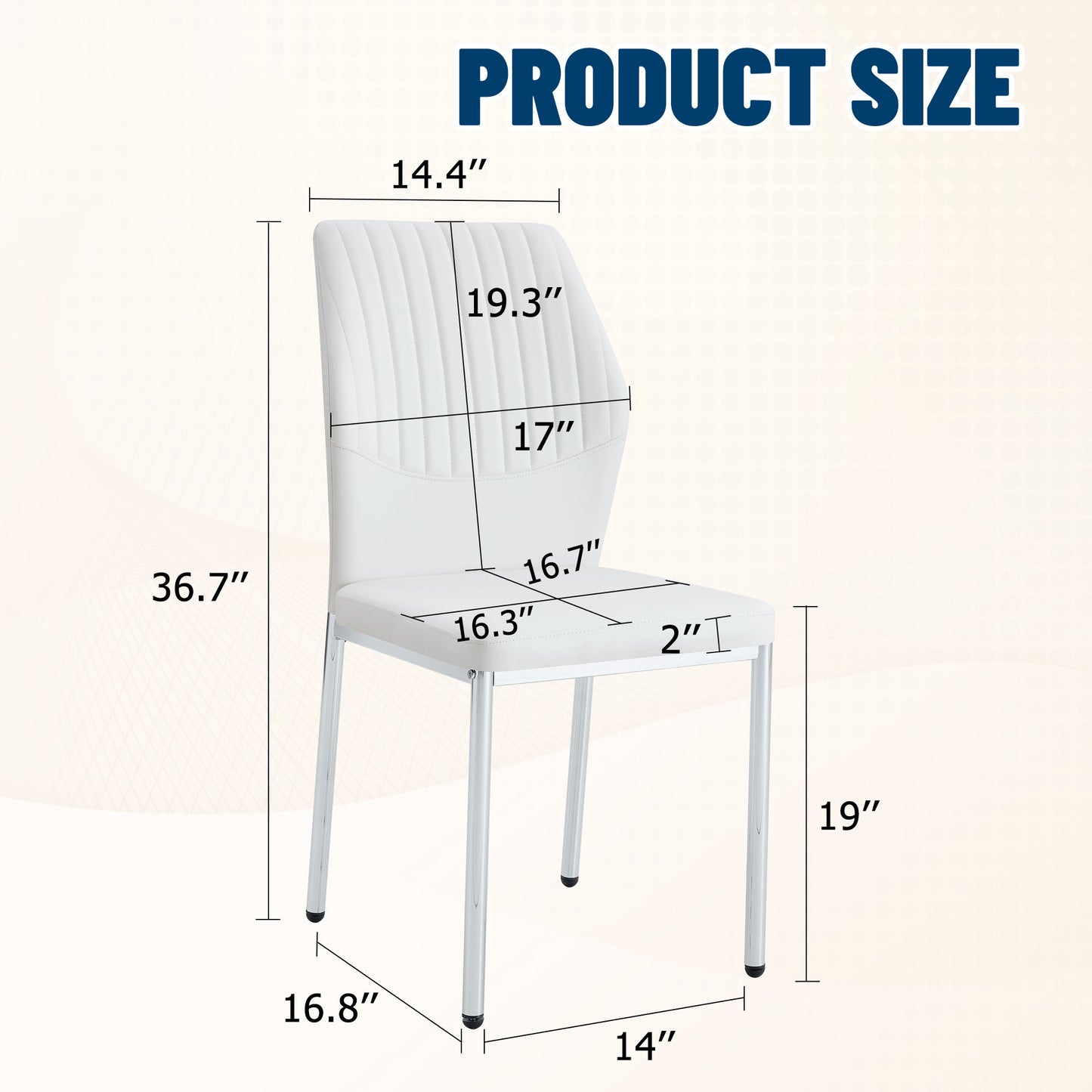 Luxury Simple High Resilience Dining Chair With Metal Legs Home Essentials
