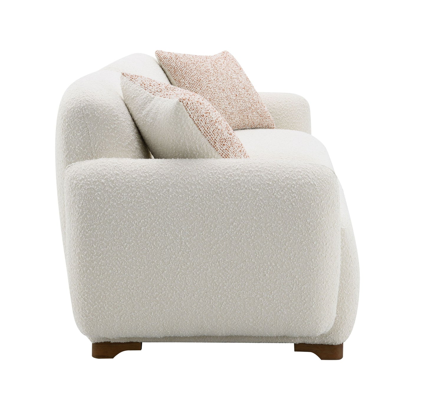 Darius - Boucle Sofa With 2 Toss Pillows - Beige Acme