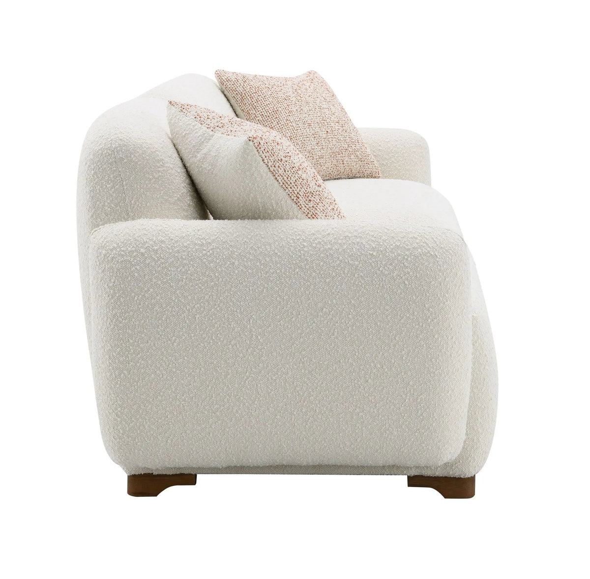 Darius - Boucle Sofa With 2 Toss Pillows - Beige Acme