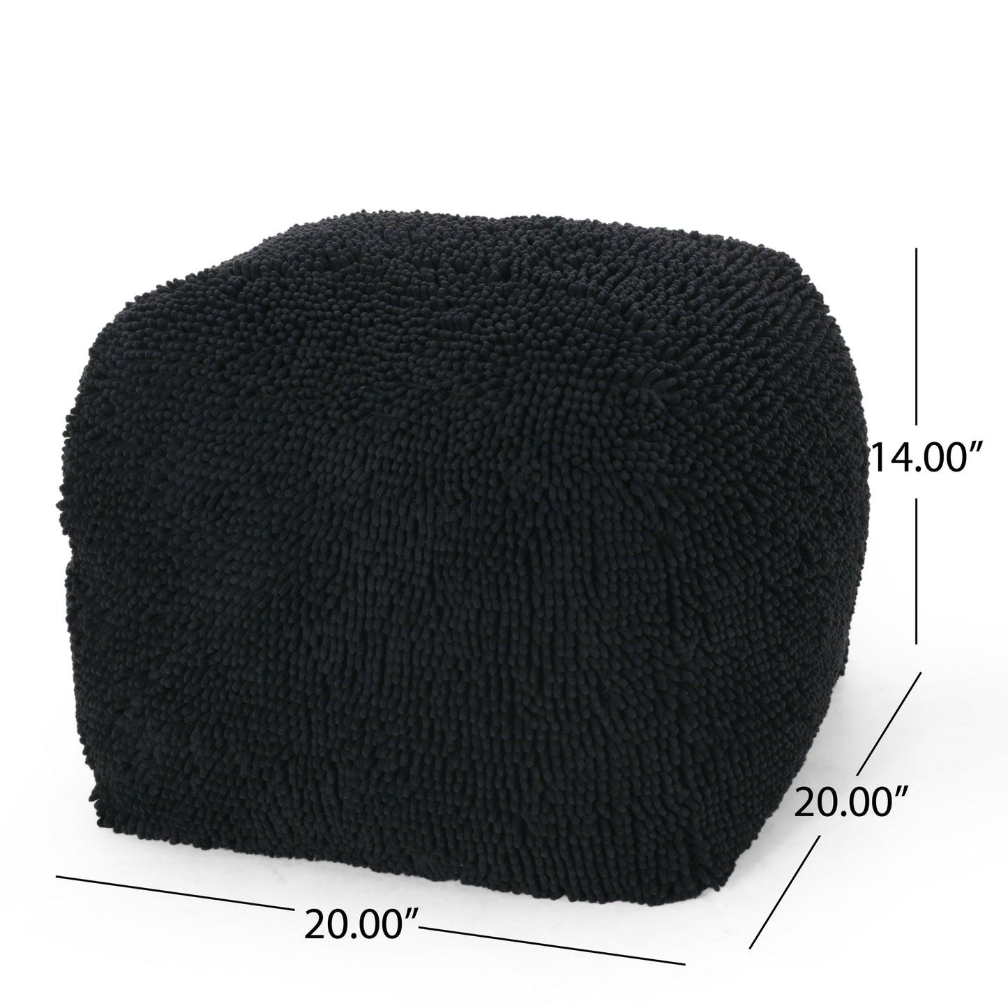 Spongy Microfiber Square Pouf Soft Seating Home Essentials