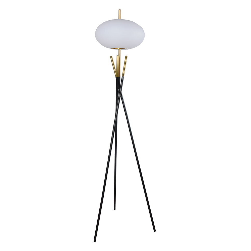 Floor Lamp - Black / Gold Crown Mark
