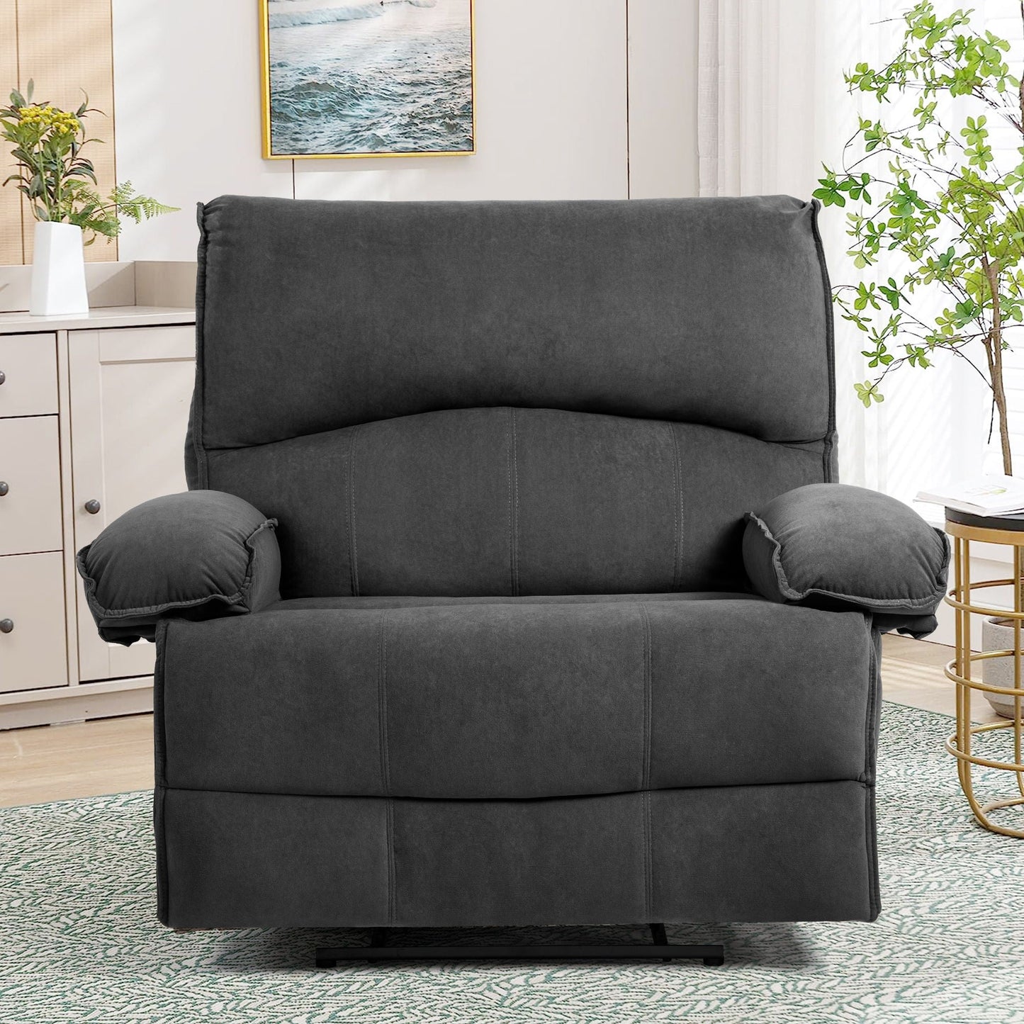 Oversized Manual Recliner Chair Sofa For Living Room Home Essentials
