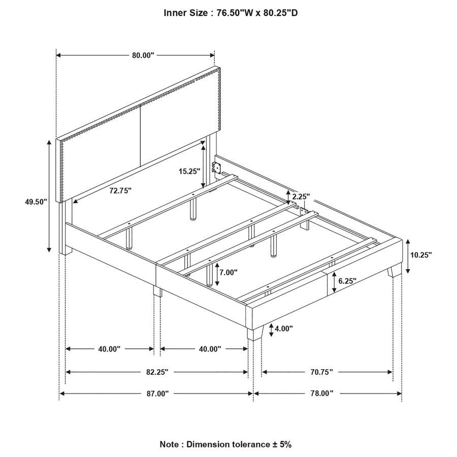 Boyd - Upholstered Panel Bed CoasterEveryday