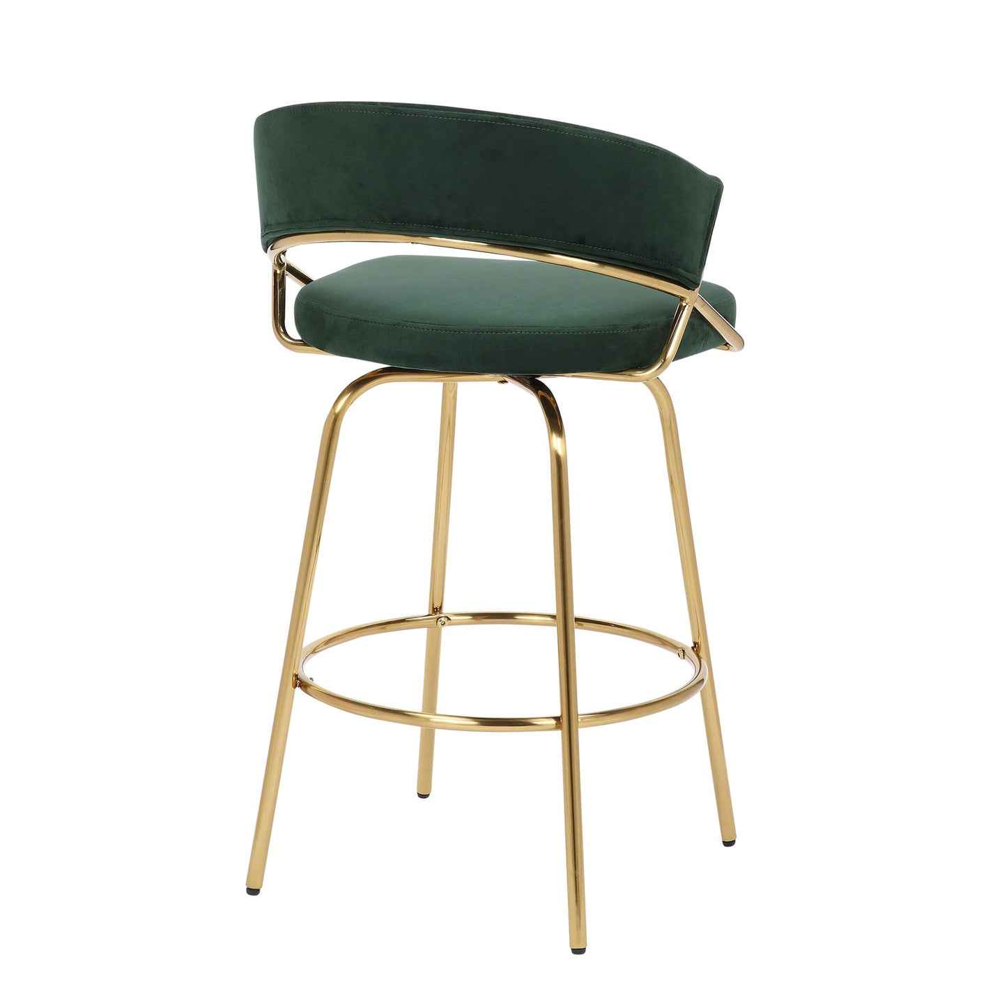 Jie - Glam Fixed Height Counter Stool (Set of 2) Lumi Source