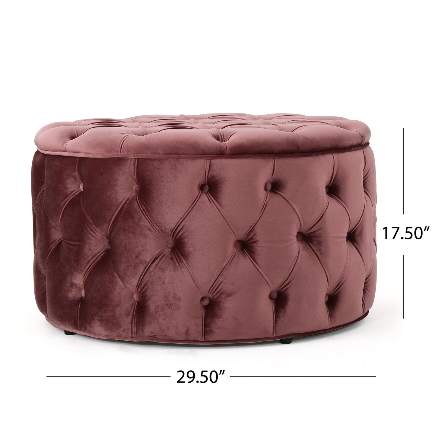 Modern Glam Ottoman Velvet Noble House