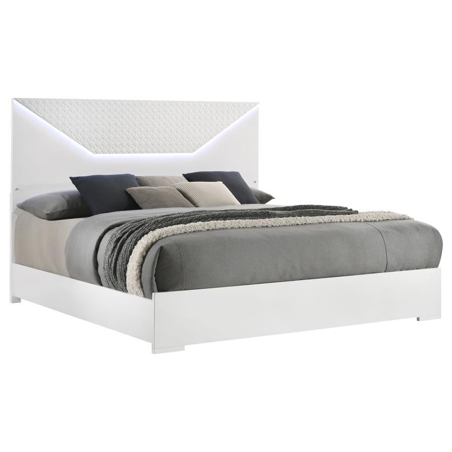 Ives - Panel Bed LED Headboard Coaster Fine Furniture
