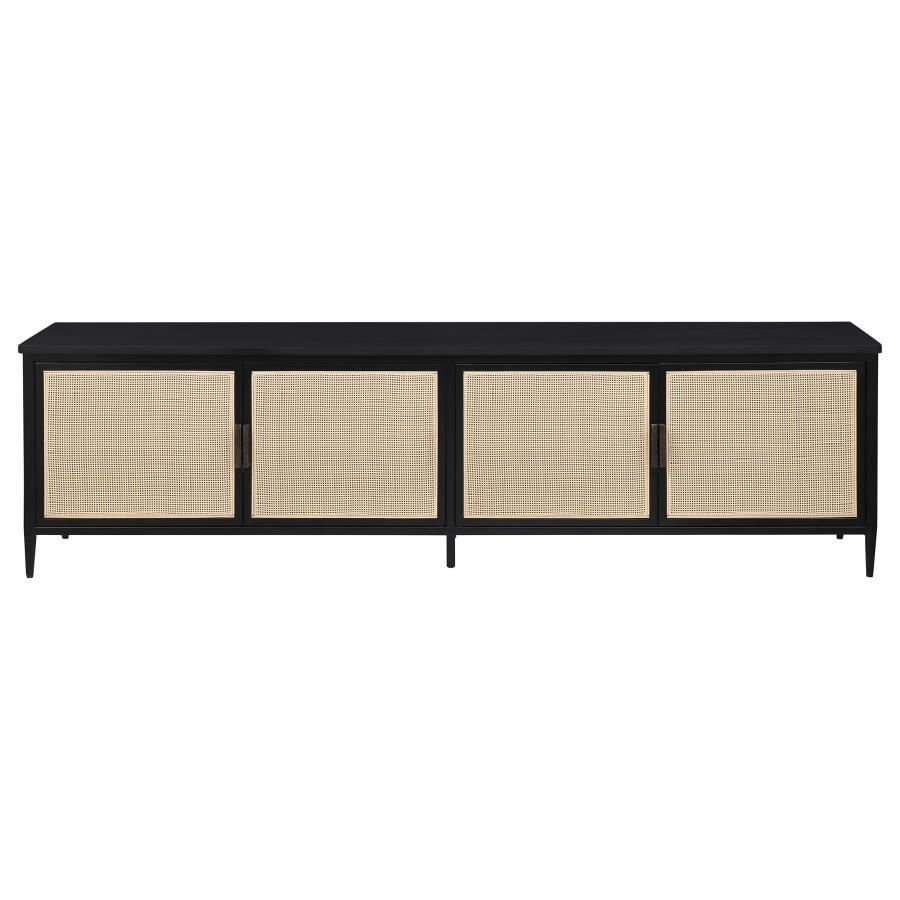 Amherst - 78" 4-Door Metal TV Stand Media Console - Black Coaster Fine Furniture