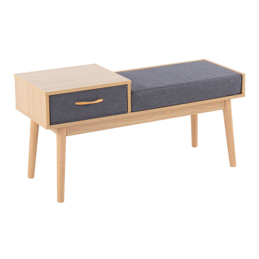 Telephone Contemporary Bench With Pull Out Drawer Lumi Source