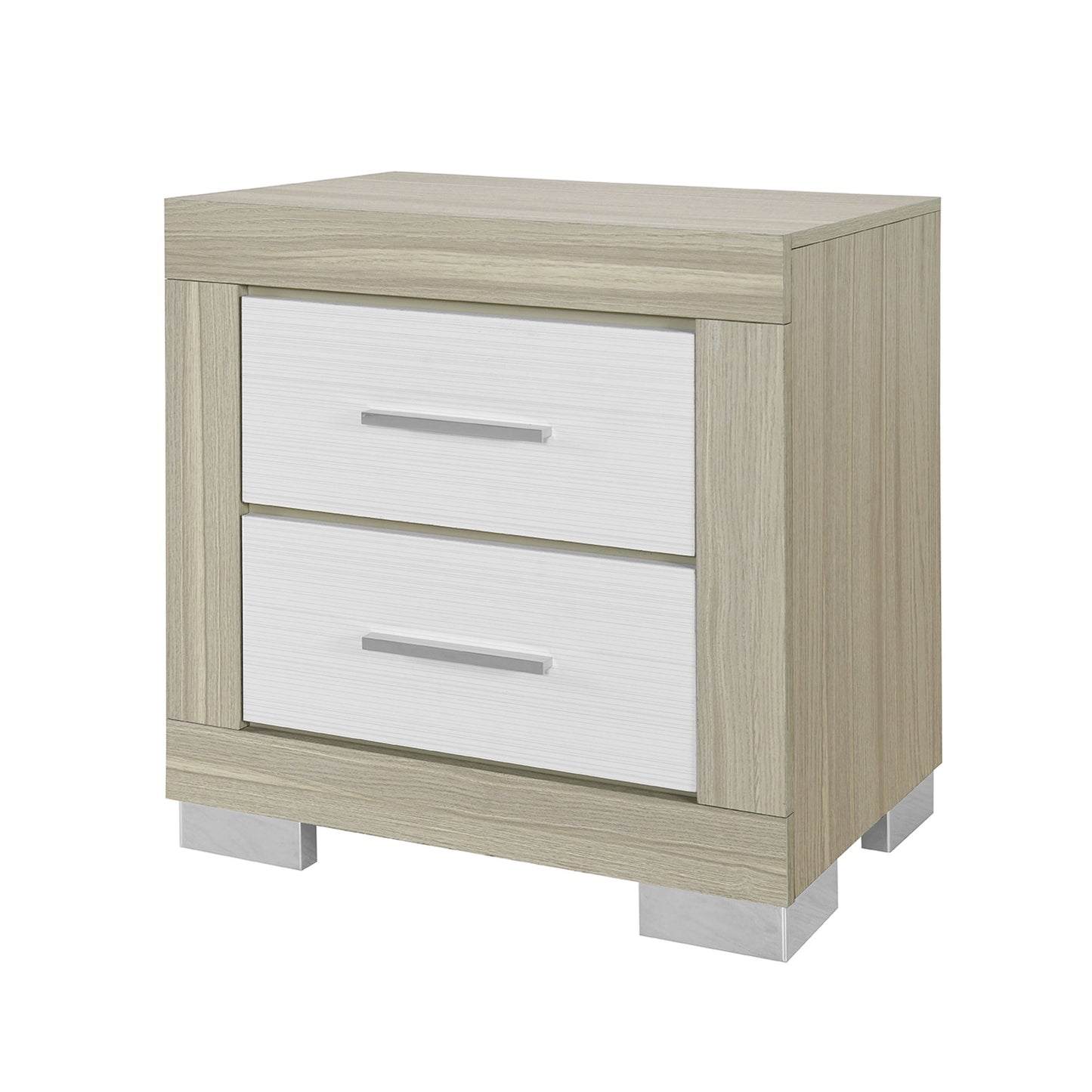 Elsa - 2 Toned Nightstand With Bar Handle And Spacious Drawers Global Furniture USA