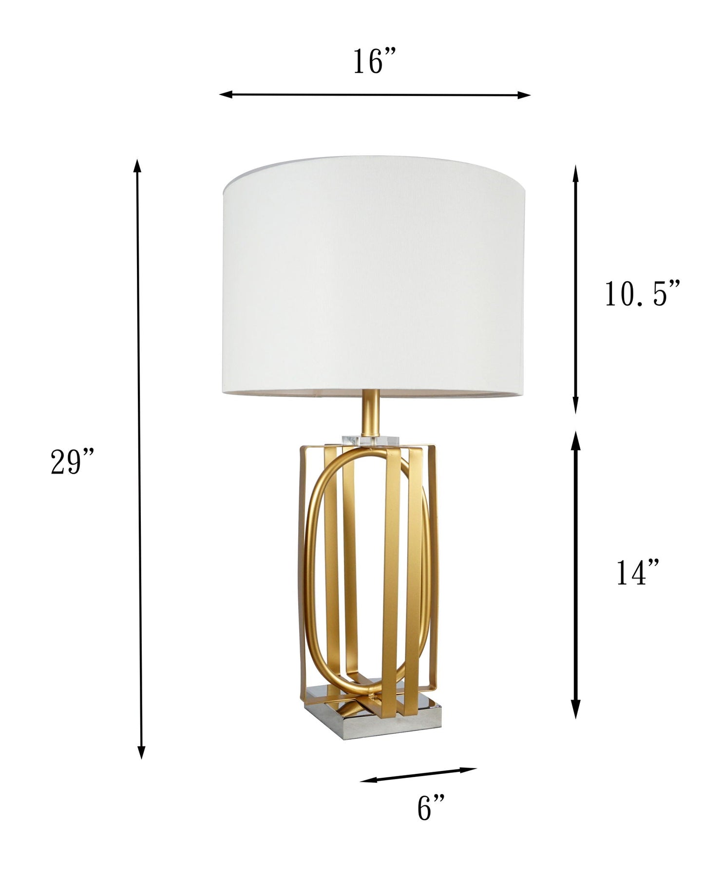Table Lamp - Gold & White Crown Mark
