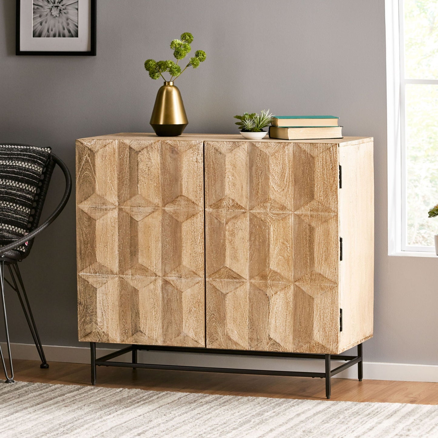 Geometry Accent Cabinet - White Noble House