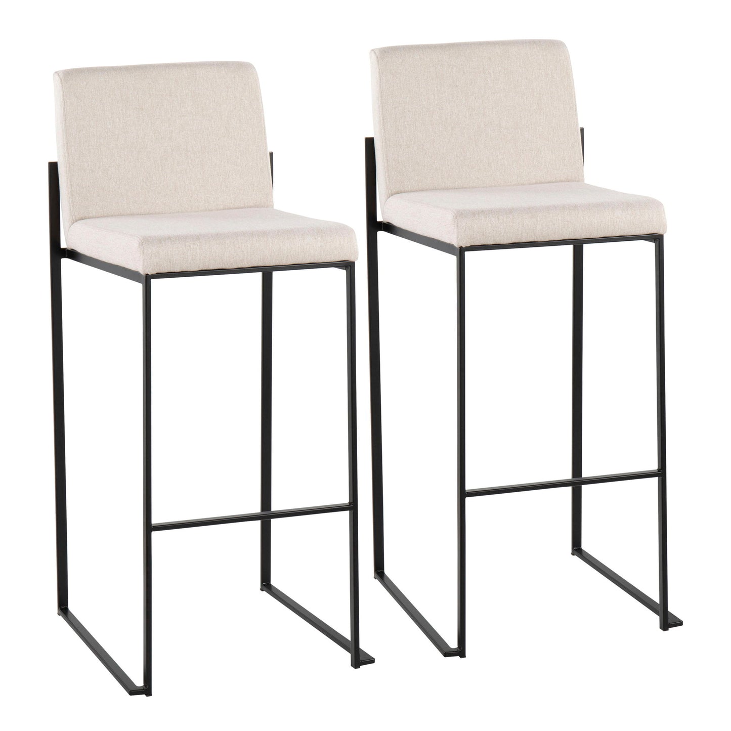 Fuji - Contemporary High Back Barstool Elegant Design Lumi Source