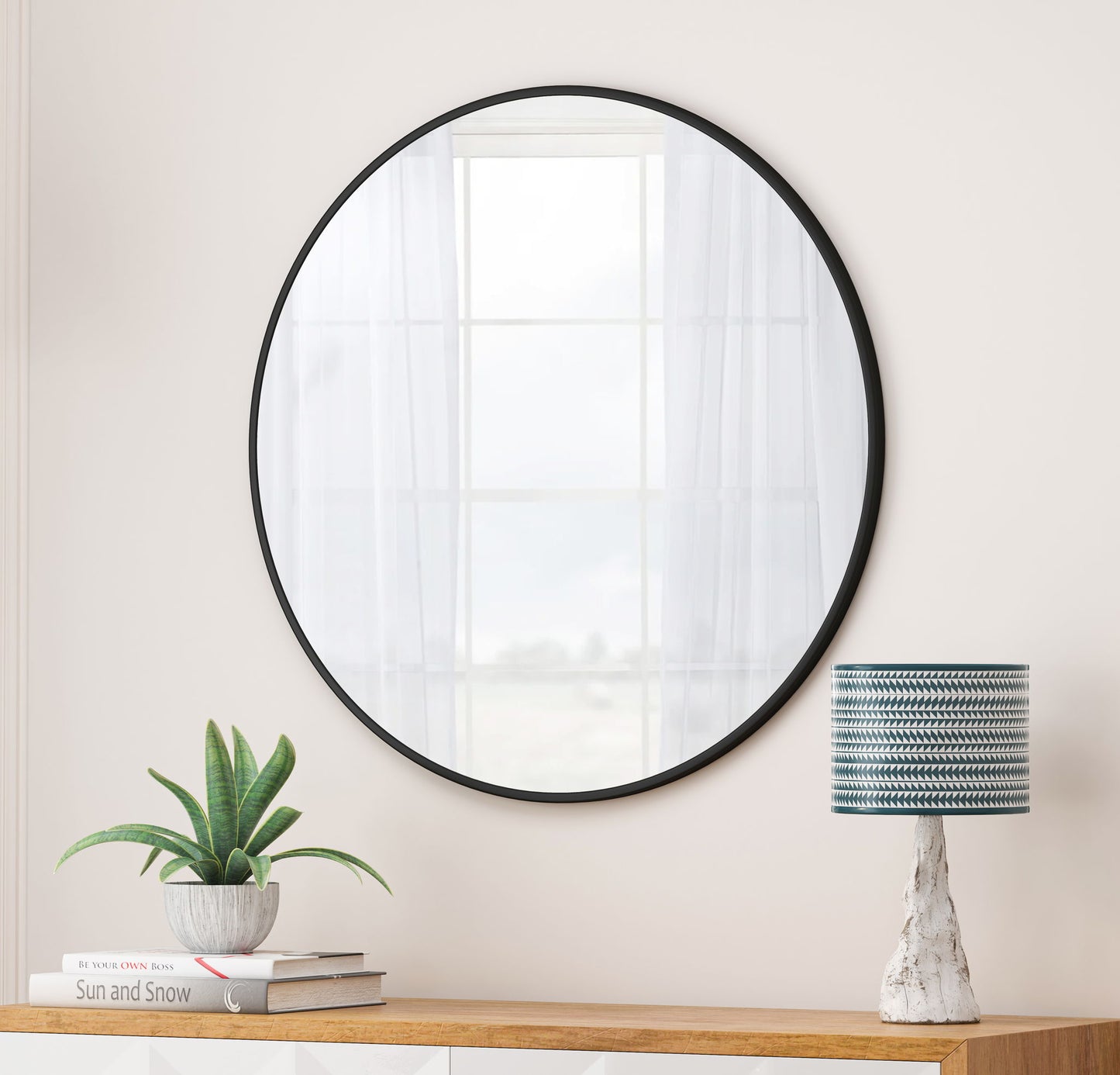 Wall Circular Mirror Metal Framed Mirror Round Vanity Mirror Dressing Mirror, For Bathroom, Living Room, Bedroom Wall Decor Daily Nest