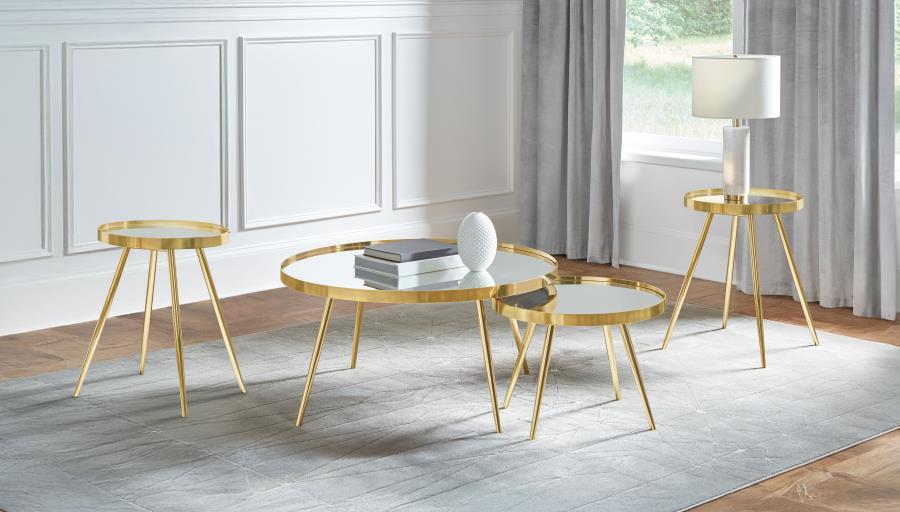 Kaelyn - Round Coffee And End Table Set Coaster Fine Furniture