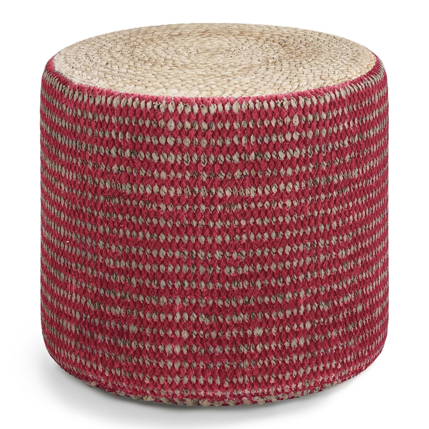 Larissa - Handcrafted Round Braided Pouf Simpli-Home