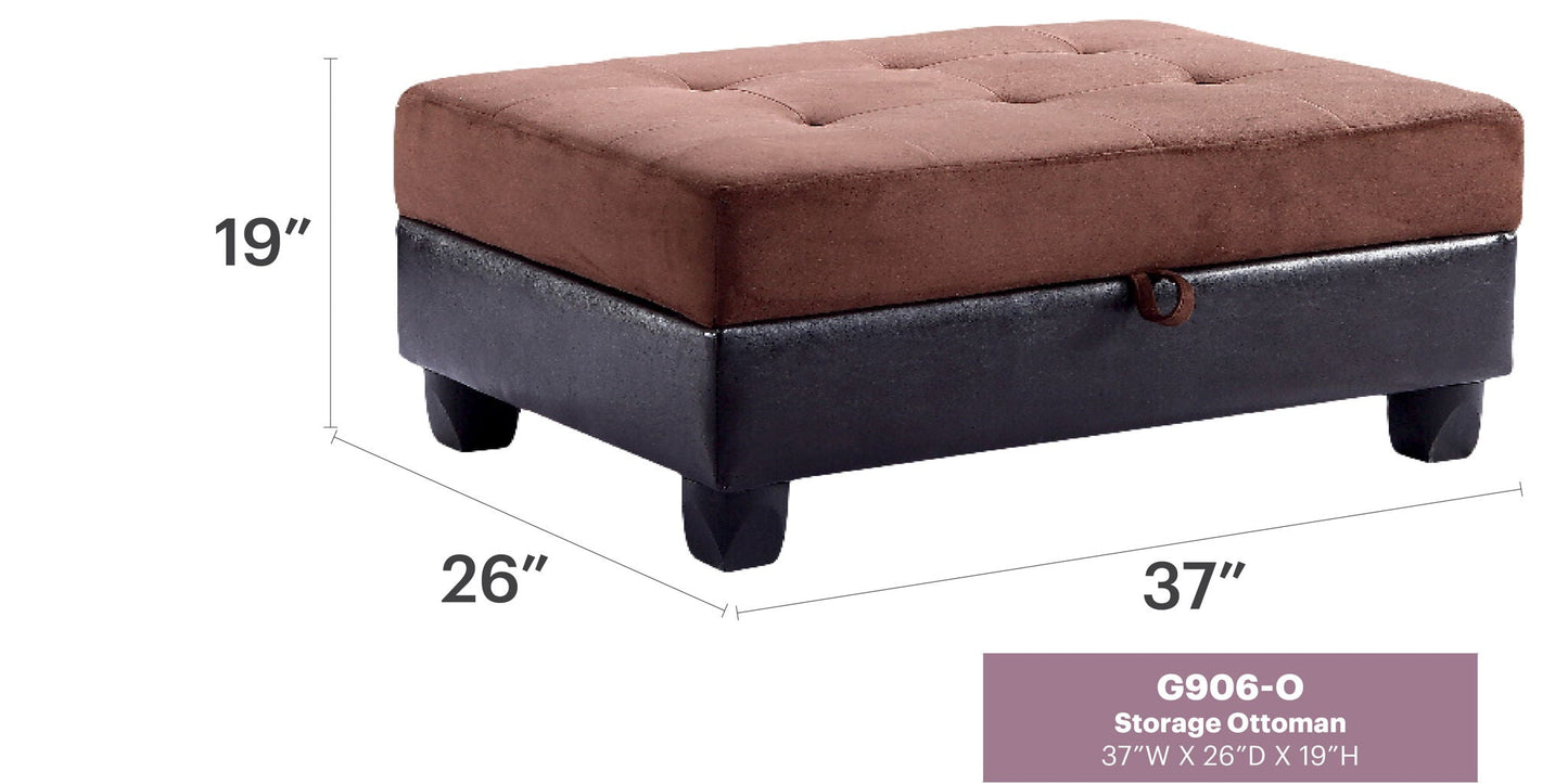 Stylish Storage Contemporary Ottoman Glory Furniture
